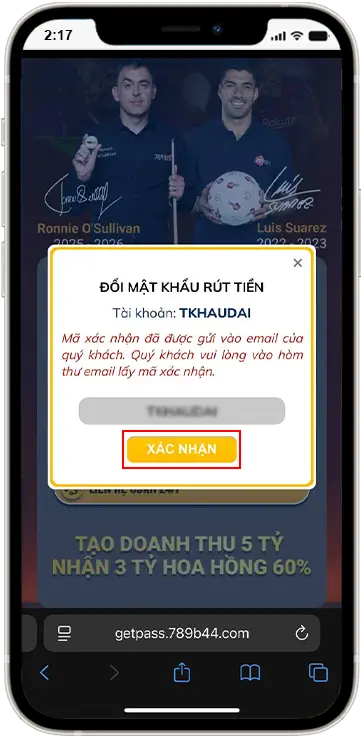 Bước 3: Điền tên đăng nhập
